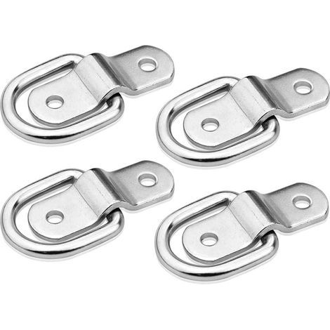 4 Pièces Anneau D Arrimage Métal Zingué Fixation Surface Remorque Camion Bateau (1/5)