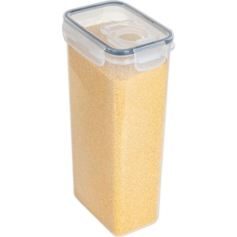 Einfache, luftdichte, transparente und feuchtigkeitsbeständige Vakuum-Aufbewahrungsbehälter mit Deckel, stapelbar, für die Speisekammer (2800 ml) – Crezuo