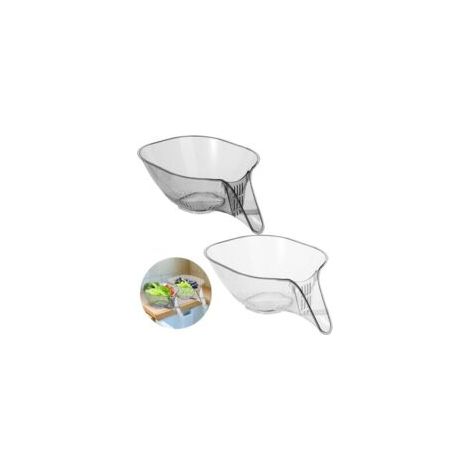 Cestello scolapiatti multifunzionale, cestello scolapiatti rimovibile, ciotola scolapiatti per cucina, alimenti, 2 pezzi - Crezuo (1/4)
