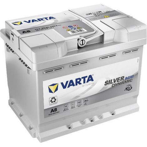 Varta – Batterie démarrage AGM 12V 60Ah 680A – Technologie Start-Stop – Sans entretien – Pour véhicules légers et camionnettes (1/2)