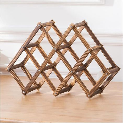Casier à vin en bois, présentoir de salon, armoire à vin, casier à vin créatif rétro, rangement pliable (1/5)