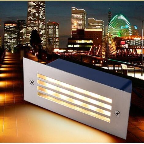 Lampe D'extérieur Pour Escalier - Lampe De Jardin Rectangulaire À LED 220 V, Projecteurs Encastrés D'extérieur Étanches IP65, Lampes D'angle Pour Escalier, Pour Patio, Lampe De Jardin Enterrée (1/5)