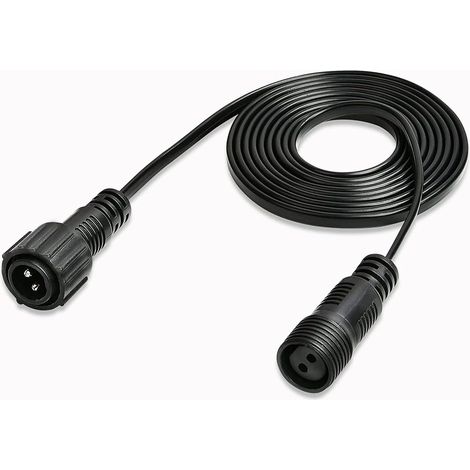 APEX Câble de Rallonge 3 Mètre 2Pin Câble D'extension Rallonge Prolongateur Électrique Étanche avec Connecteurs Mâles et Femelles (1/5)