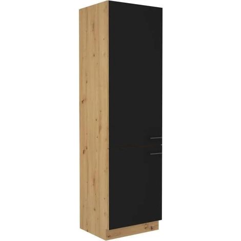 Cuisinier Modena Küchenschrank Eiche Handwerk Schwarz Matt