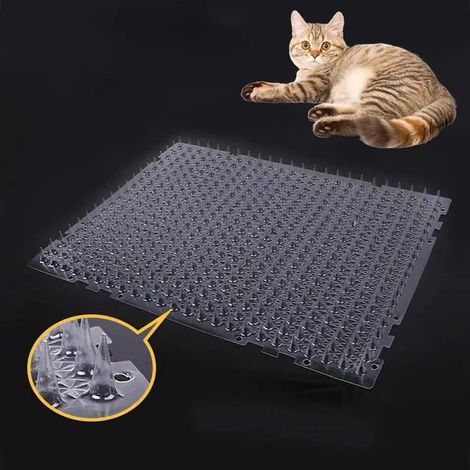 Tapis Anti-Chat Transparent – 42 x 33,8 cm – Picots Doux pour Éloigner les Chats des Lits et Meubles (1/5)
