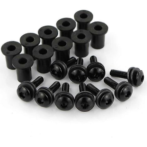 Kit de 10 vis et boulons M416 pour déflecteurs de pare-brise de moto (noir) pour Ducati Panigale 899, 959, 1199 et 1299. (1/5)