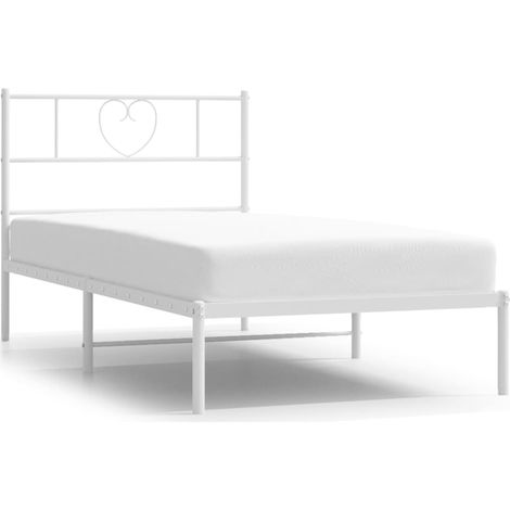Maison Exclusive - Giroletto con Testiera Metallo Bianco 80x200 cm