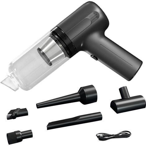 Mini aspirapolvere, aspirapolvere per auto leggero senza fili, aspirapolvere per la casa da 200 W, aspirapolvere portatile, aspirapolvere compatto, kit per la pulizia dell'auto, accessori per auto per (1/4)