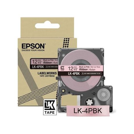 Epson LK-4PBK ruban d'étiquette Noir sur rose