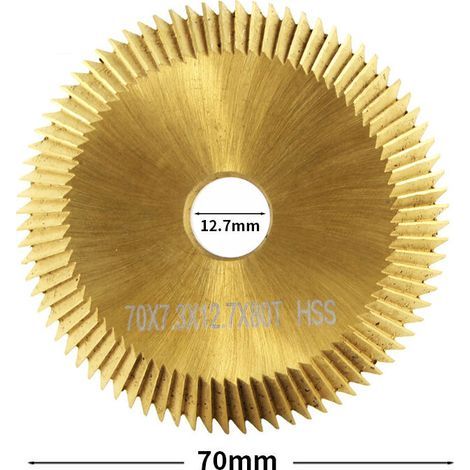 Lame de scie circulaire à grande vitesse en acier plaqué titane--70x7.3x12.7mm 80T (1/4)