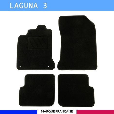 Tapis de voiture - Sur Mesure pour LAGUNA 3 (2007 - 2015) - 4 pièces - Tapis de sol antidérapant pour automobile (1/4)