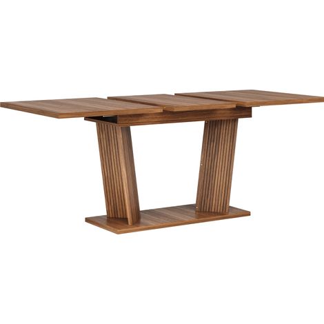 Tavolo da pranzo allungabile in MDF marrone scuro 160 x 80 x 76 cm HOMVRA (1/5)
