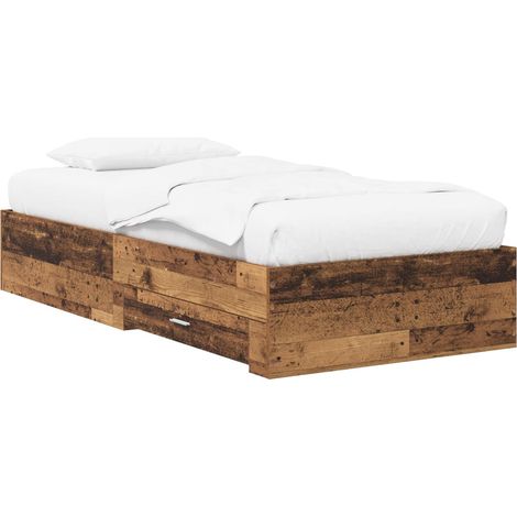Estructura de cama Madera envejecida Madera de ingeniería vidaXL (1/5)