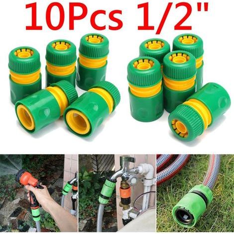 10 Raccordi Rapidi da Giardino 1/2" – Connettori Adattatori per Irrigazione (1/5)