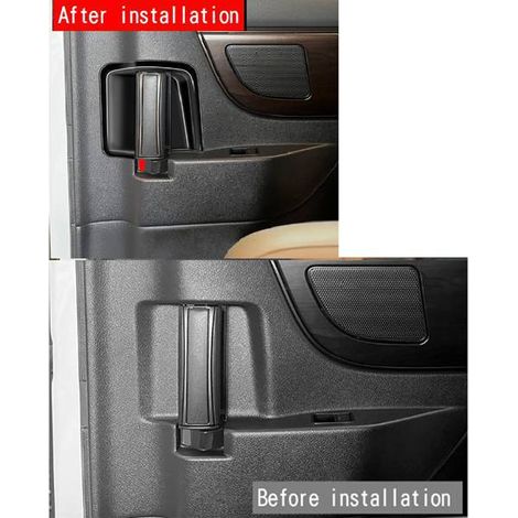 1 pair of interior door handle covers for Toyota Alphard Series 40 (from age 23), gloss black interior (1/5)