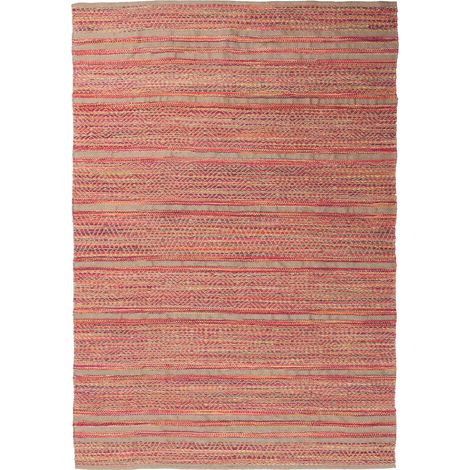 Tappeto Sienna 800 in Juta e Cotone Rosso (1/4)