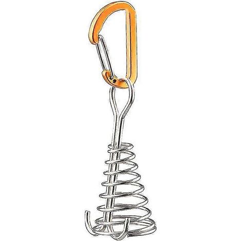 Piquets de fixation de tente en aluminium en forme d'arête de poisson pour le camping (jaunes et argentés) (1 pièce) (1/5)