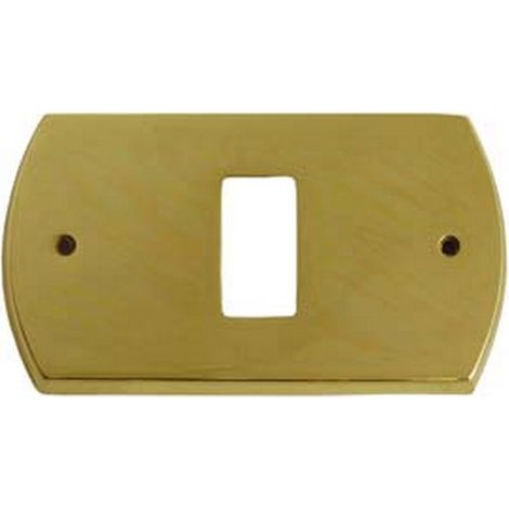 2PZ COPRINTERRUTTORI BORDO TONDO 1 POSTO IN OTTONE LUCIDO - in ottone lucido