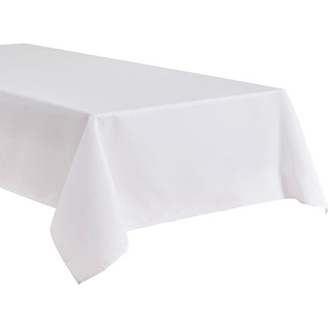 Abwaschbare Tischdecke Weiß 140 x 180 cm, wasserdicht, knitterfrei