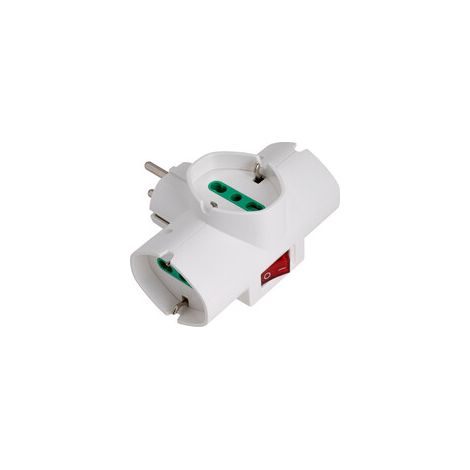 FME 87323 ADATTATORE SCHUKO 3 P BIP SCHUKO+INTERRUT.