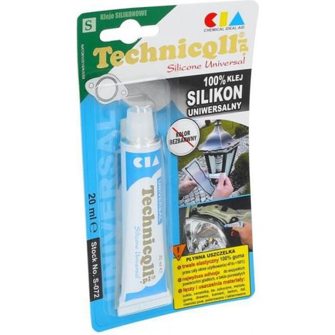 Colle Universelle - Silicone - 20 ml - Transparent - Pour Intérieur Et Extérieur - 1 Pièce (1/2)