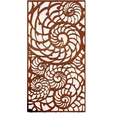 Décoration de Mur de Jardin, Acier Corten, Résistant aux Intempéries, Brun (1/2)