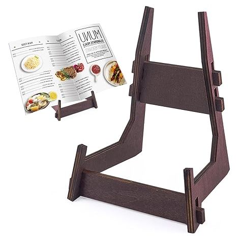 Porta ricette da appoggio per la cucina, facile da installare, salvaspazio, in legno. (1/5)