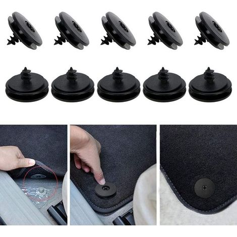 Juego de 10 clips universales para alfombrillas de coche, clips de soporte, clips de soporte para moqueta, soportes antideslizantes. (1/5)