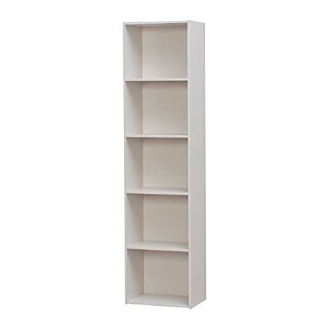 Iris Ohyama, Meuble, étagère de bureau, Bibliothèque, Grande capacité, CX-5FN, Chêne Blanc, L29.7 x P42 x H170.3 cm