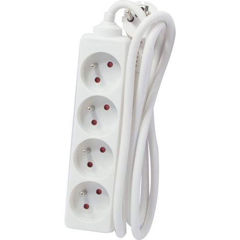 CHACON Blocco multipresa bianco - 4 x 16 A - 3 m (1/3)