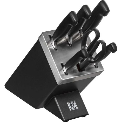 Zwilling Four Star Messerblock schwarz Edelstahl