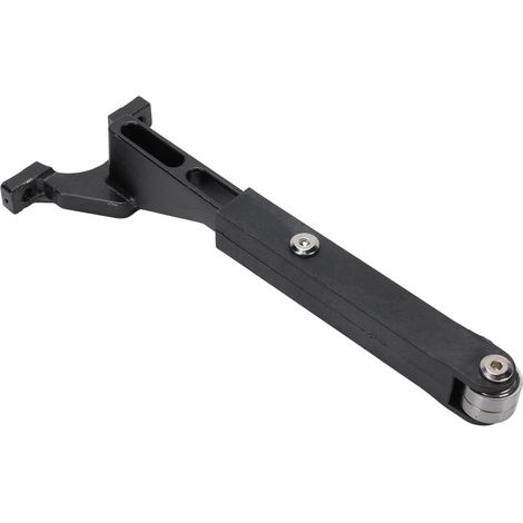 Adaptateur sableuse à bande pour meuleuse angulaire, finition et détaillage, avec 2 bandes abrasives, pour meulage de soudures et menuiserie (1/5)