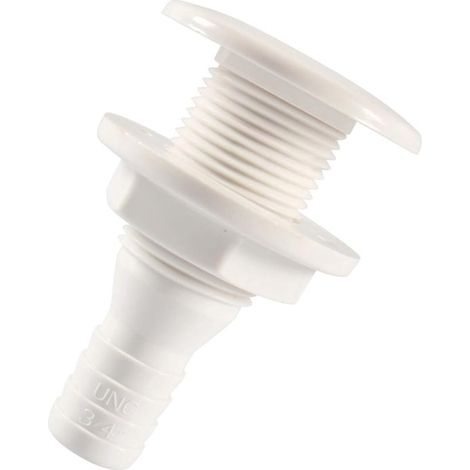 Passe-câble/raccord pour tuyau – Drainage de plancher/pont – Yachts, bateaux, kayaks – Drainage efficace – 19 mm / 29 mm – Blanc (1/5)