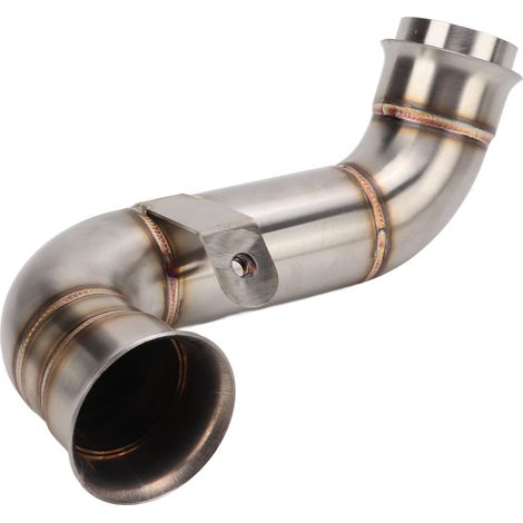 Tbest Tuyau Intermédiaire D'échappement de Moto, Tube de Liaison Intermédiaire de Remplacement en Acier Inoxydable de Haute qualité pour 790 Adventure R Rally 2019 2020 2021.