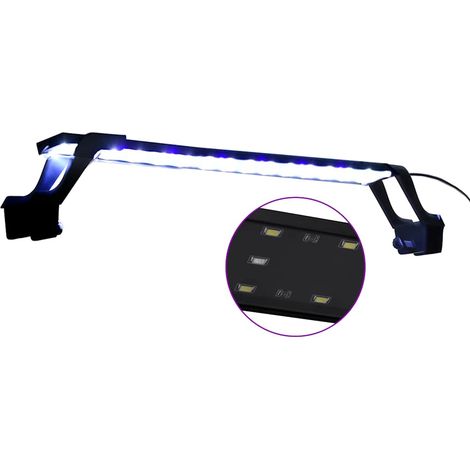 Lampe à LED d'aquarium avec pinces 55-70 cm Bleu et blanc