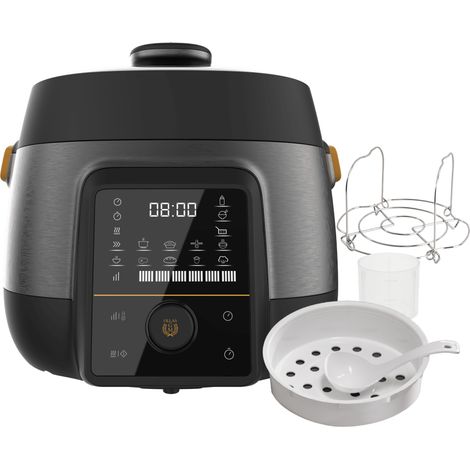 Cecotec Olla Eléctrica a Presión Programable GM GM Pot Chef 5000. Capacidad 5L, 13 Programas, Temporizador 24h, Mantenimiento (1/3)
