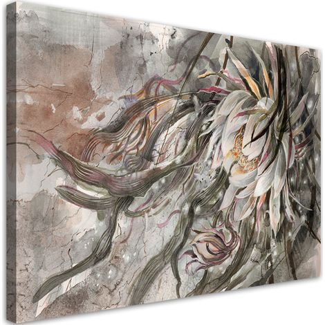 Tableau sur toile Fleur de la reine de la nuit 60x40 (1/5)