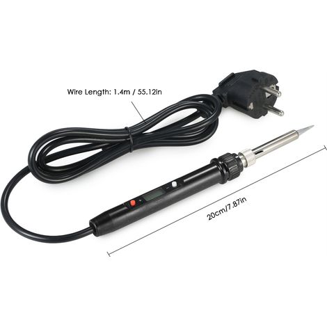 Fer à souder électrique professionnel sans plomb 80 W avec écran LCD et température réglable, mini station de soudage, 220 V CA (1/4)