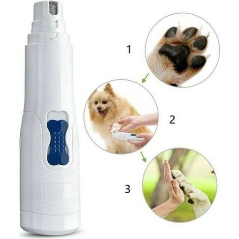 Coupe-ongles électrique pour chiens et chats, pour les pattes, pour un entretien progressif des griffes à domicile.-AquaForge