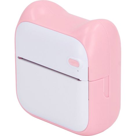 Mini-Taschendrucker mit 5 Papierrollen, Bluetooth-Drucker, Thermodrucker für Etiketten, Fotos, Notizbücher, Pink (1/5)