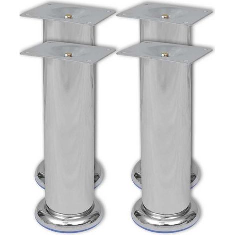 vidaXL Patas de sofá 8 unidades redondas cromadas 180 mm (1/2)