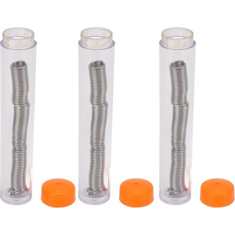 Lot de 3 fils à souder de 0,8 mm (10 g), portables, haute pureté, peu corrosifs, fondent rapidement, pour soudure électronique en tube. (1/5)