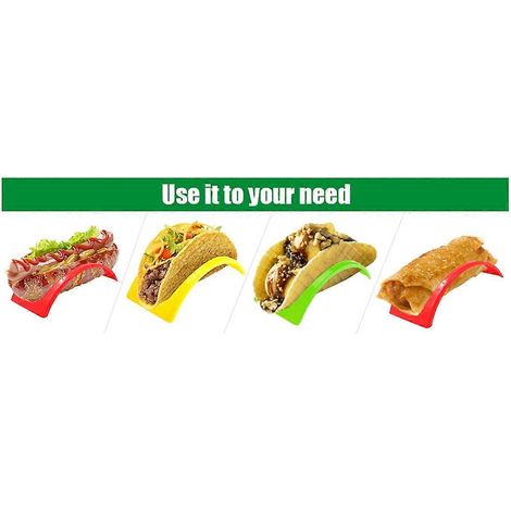 Taco-Tabletts, Burrito-Tabletts aus Kunststoff, Serviertabletts, Partyzubehör, Rot