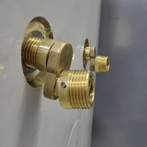 Adjustable shower connector in solid brass 110–190 mm (3) (1/5)