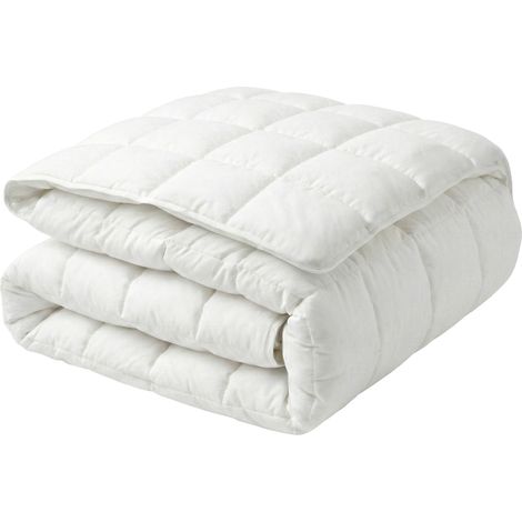 Edredón blanco mezcla de poliéster tamaño individual 220 x 240 cm ropa de cama acolchado dormitorio Annapurna (1/5)
