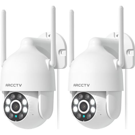 Überwachungskamera – ARCCTV – 3 MP HD – WLAN – Zwei-Wege-Audio – Bewegungserkennung – 2er-Pack (1/5)