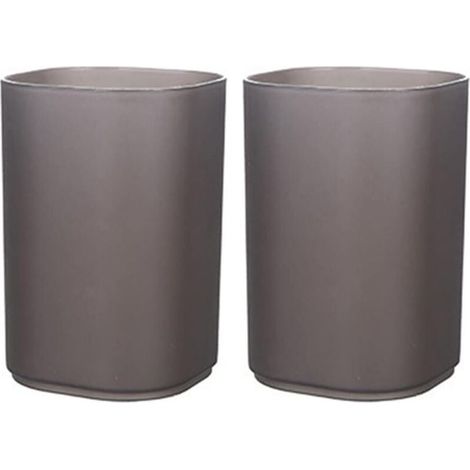 2-teiliger Stiftehalter, Stiftehalter aus mattiertem, transparentem Kunststoff, Make-up-Pinselhalter, Schreibtisch-Organizer für Schule/Büro (1/2)