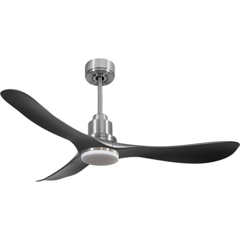 Ventilatore da soffitto Reversibile Termostato Dimmabile Wifi Motore CC Tetti inclinati Telecomando Luce a tre toni Hypersilence Memoria Shopify Vendible (AUTOMATICO) PURLINE TiomanD132C04LED64532
