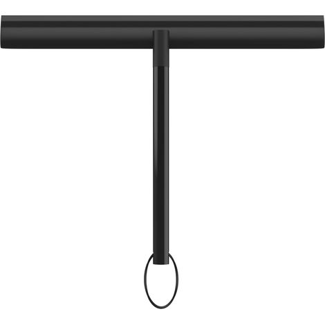 Raclette Douche, 26cm Raclette de Douche Nettoyage sans Traces pour Porte en Verre, Silicone Raclette Salle de Bain Douche Noyau Acier pour Porte de Douche, Vitre, Miroir, Carrelage - Noir (1/5)
