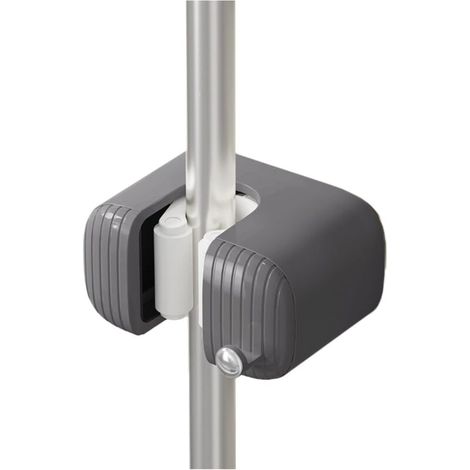 Mop Holder, Wall Mounted Mop Organizer Clip, Firm Broom Mop Holder for Bathroom, Kitchen, Garden, Garage Organization Storage,Grey,2PCS [Energy Class A]